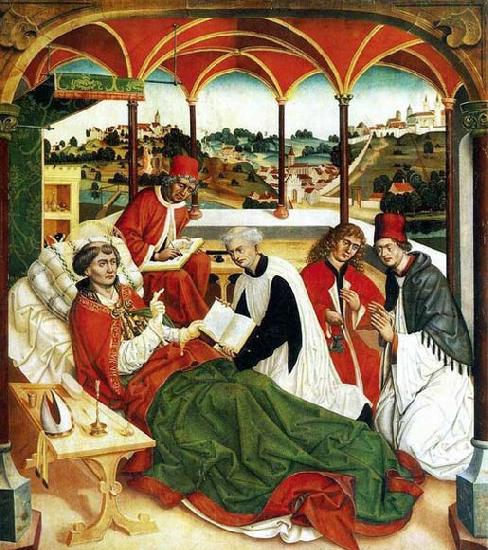 POLACK, Jan The Death of St Corbinian France oil painting art